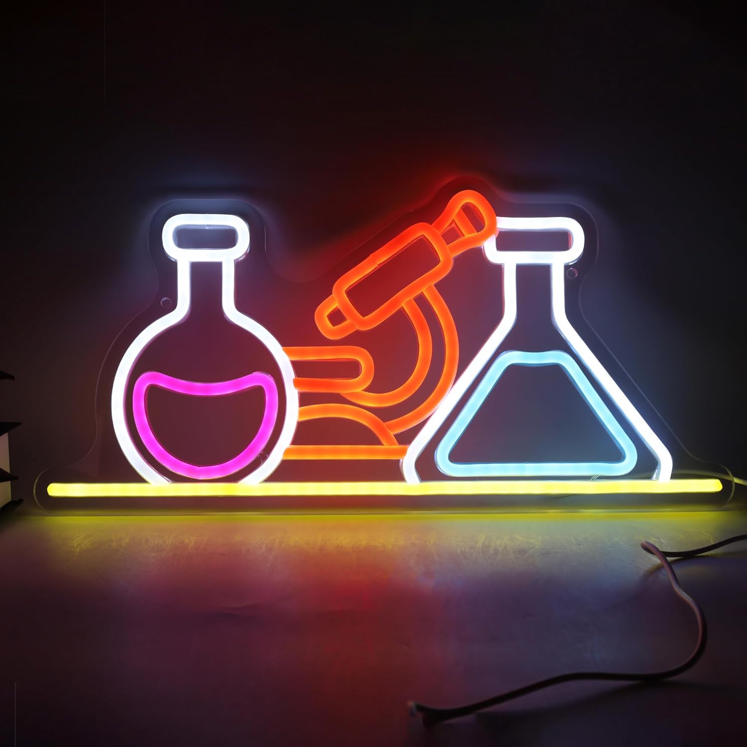 Medical Lab Study - 科学研究所ネオンサインUSB電源LEDライト教室医療研究所研究室寝室装飾ギフトアートウォールライト