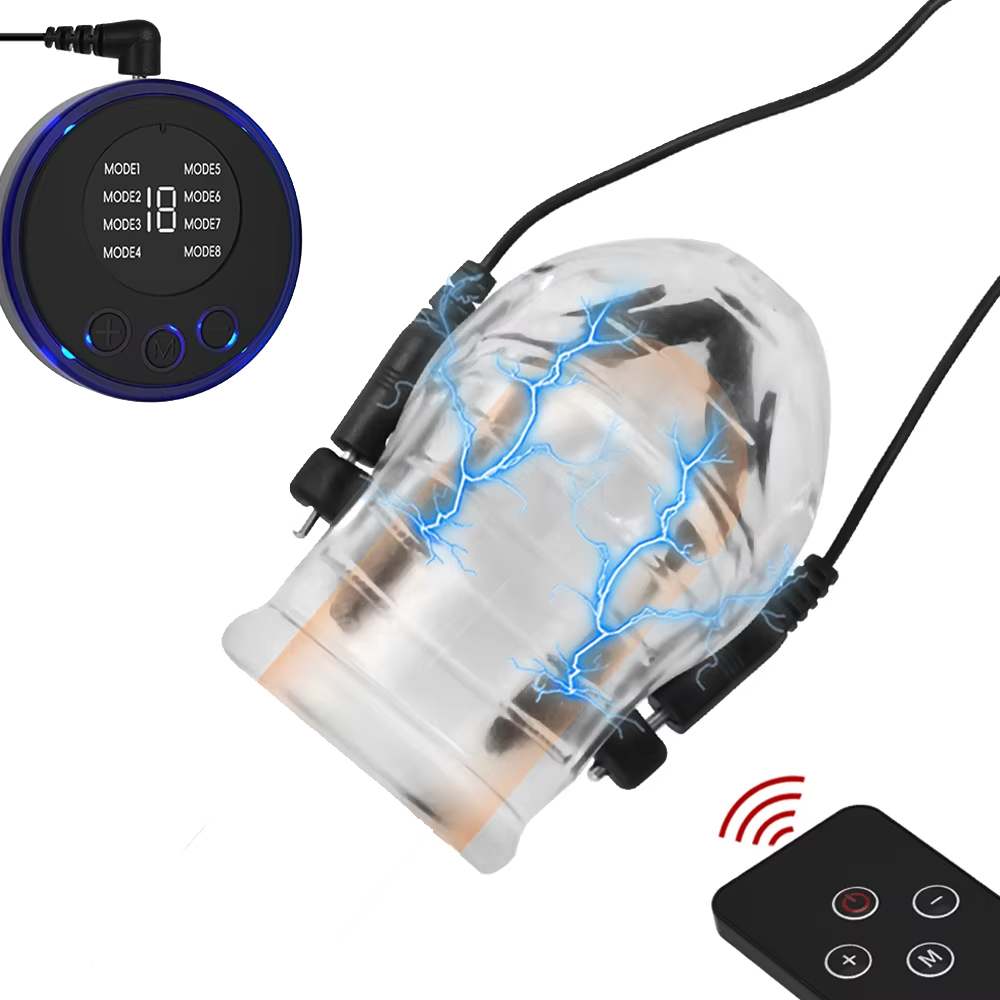 Medical Lab Equipments - 電気ショック亀頭キャップバイブレーター、プレイヤー付きペニスケージ、電気ショック貞操帯、TENSペニススリーブ、医療をテーマにしたおもちゃ