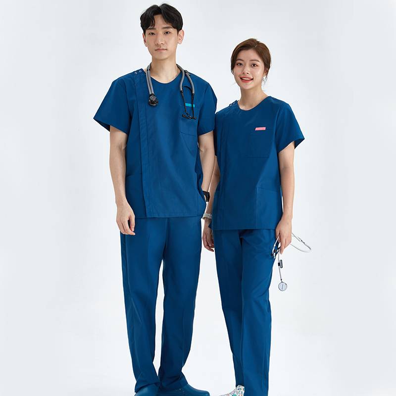Medical Lab Uniform - ジッパーナース制服医療スクラブ歯科助手看護スーツ美容院作業服ペット病院 V ネック手術セット 205