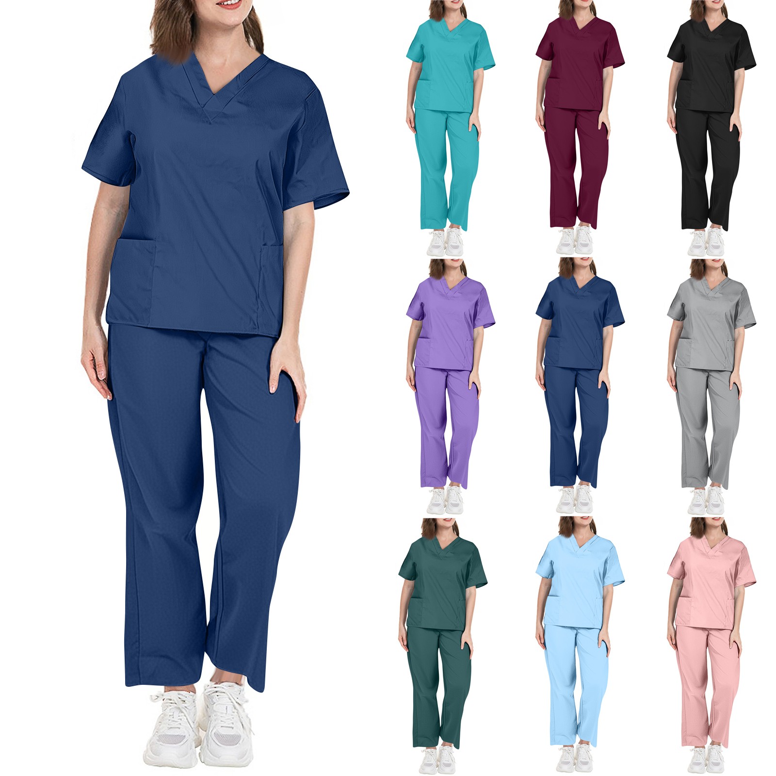 女性用ジョガーセット、ビューティーコスチューム、高品質スクラ - Medical Lab Uniform のレビューと価格