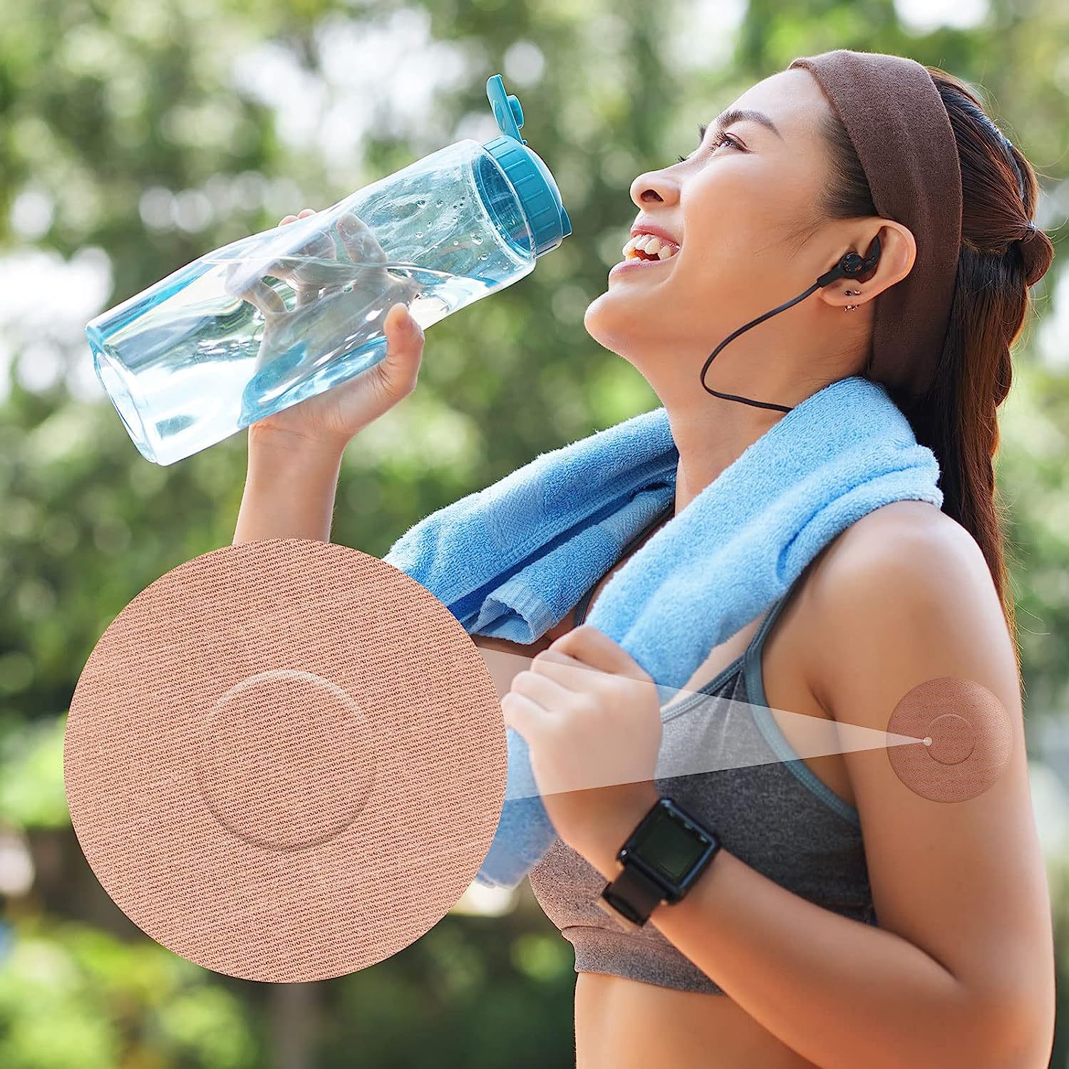 インスタント血圧計,針センサー,防水,丸い肌の色,通気性,ユ - Glucometer Blood Sugar のレビューと価格