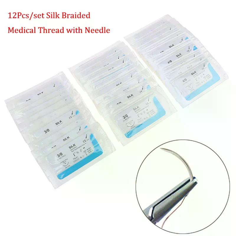 12個入りシルク歯科縫合キット、医療練習、家庭教育、ラボ用の - Medical Lab Kit のレビューと価格