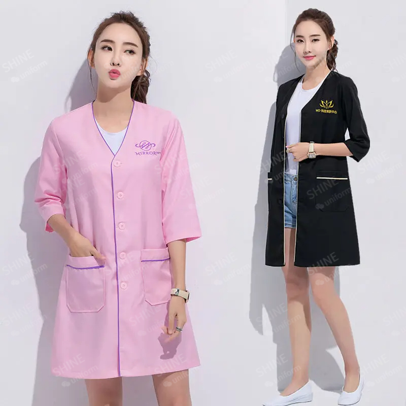 美容制服美容師カスタムロゴスキンマネージャー作業服スパ制服白 - Medical Lab Management のレビューと価格