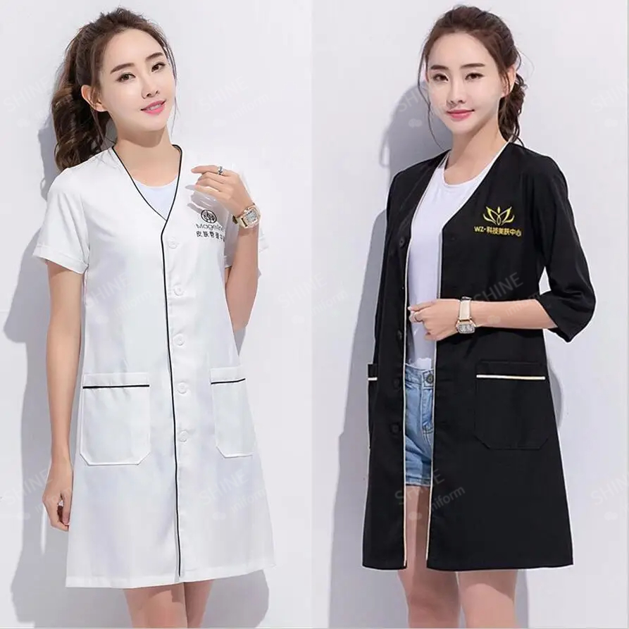 美容制服美容師カスタムロゴスキンマネージャー作業服スパ制服白 - Medical Lab Management のレビューと価格